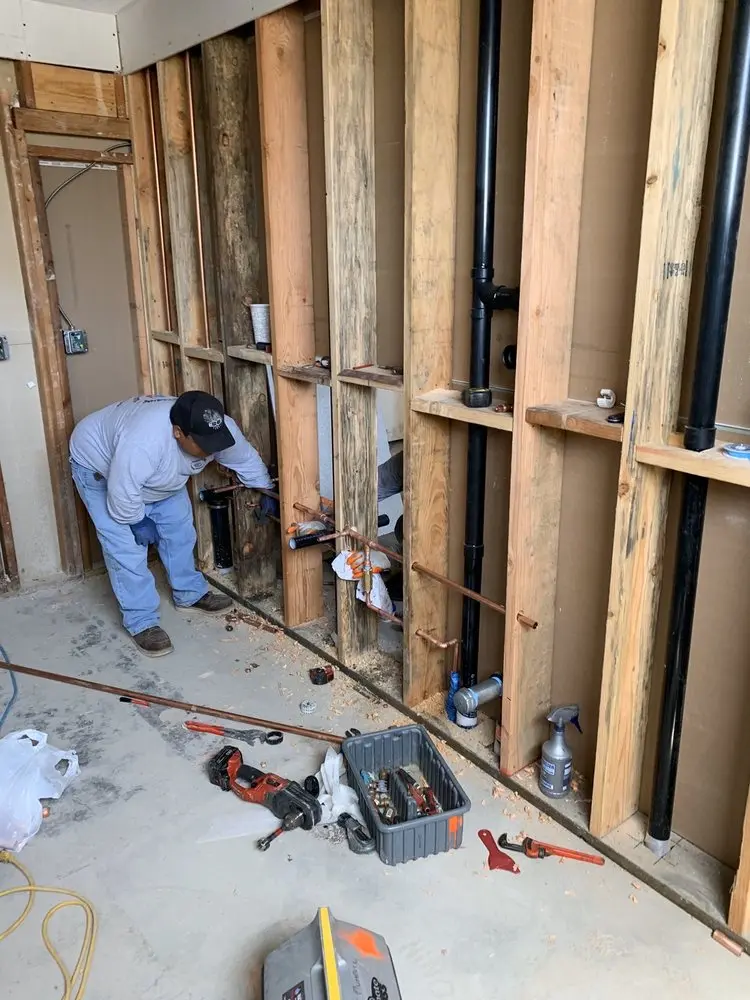 Commercial rough-in plumbing for Gas Line Repair in Quinlan
